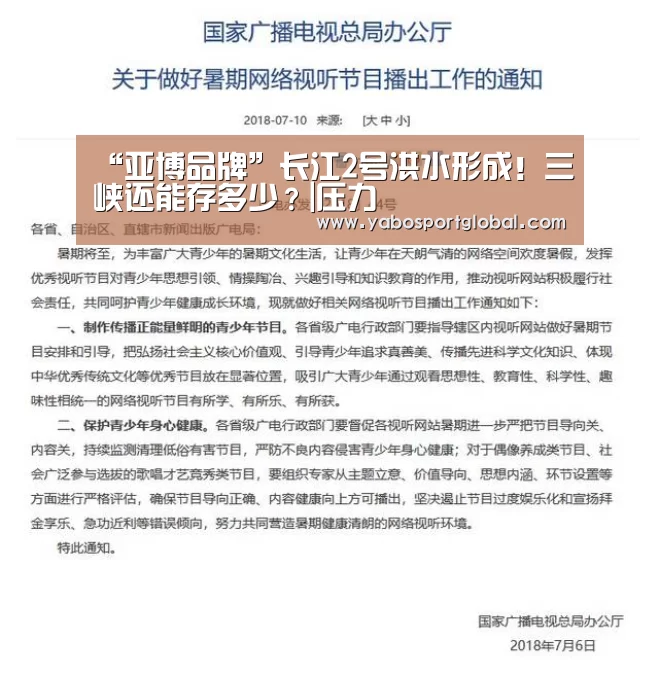 “亚博品牌”长江2号洪水形成!三峡还能存多少?|压力(图1) 亚博直播